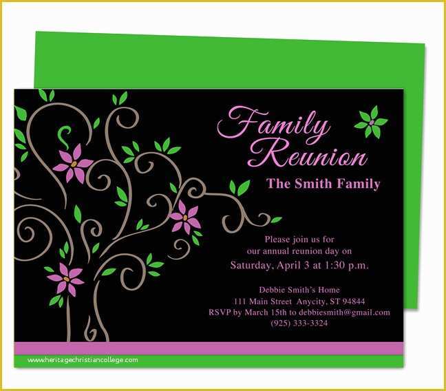 Family Reunion Invitation Templates Free Of Reunions Letters and Family Reunions On Pinterest