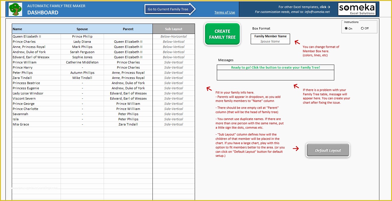 Family Tree Maker Free Template Of Automatic Family Tree Maker Unique Excel Template