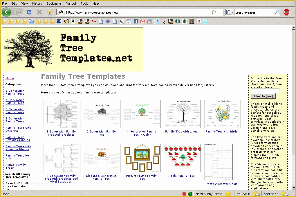 Family Tree Website Templates Free Download Of Printable Family Tree Templates Available for Download at