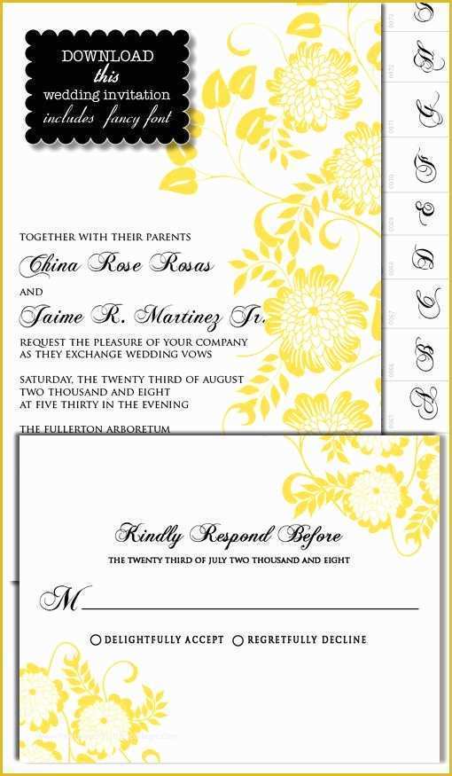 Fancy Invitation Template Free Of Diy Do It Yourself Dahlia Wedding Invitation Dahlia