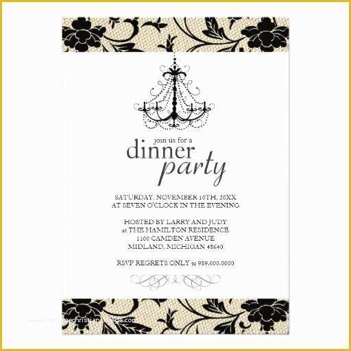 Fancy Invitation Template Free Of Fancy Dinner Party Invitations 5" X 7" Invitation Card