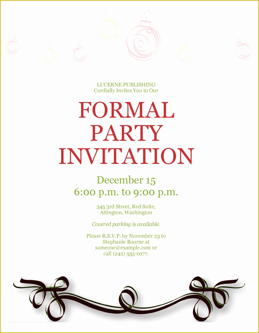 Fancy Invitation Template Free Of formal Invite Templates