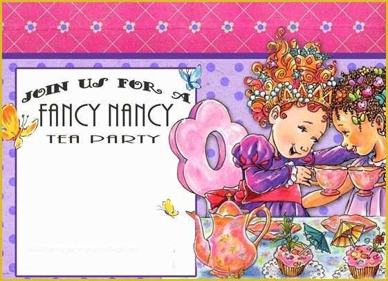 Fancy Invitation Template Free Of Free Fancy Nancy Birthday Party Invitation Template A
