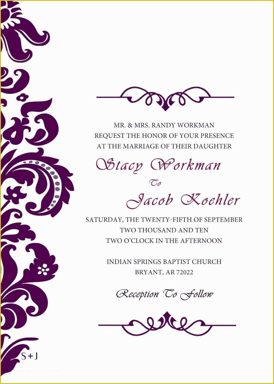 Fancy Invitation Template Free Of Wedding Invitation Templates Invitations Wedding formal