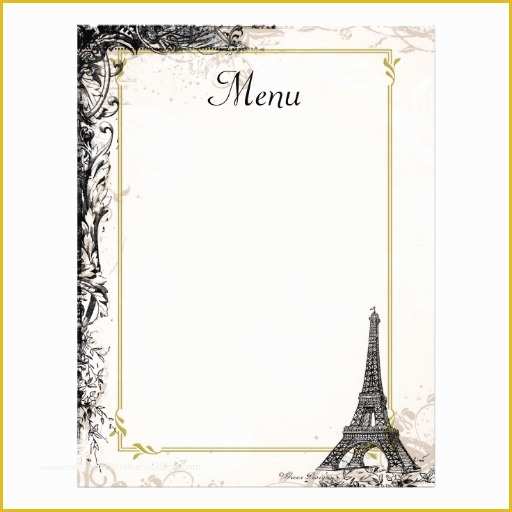 Fancy Menu Template Free Of 9 Best Of Printable French Menus Printable French