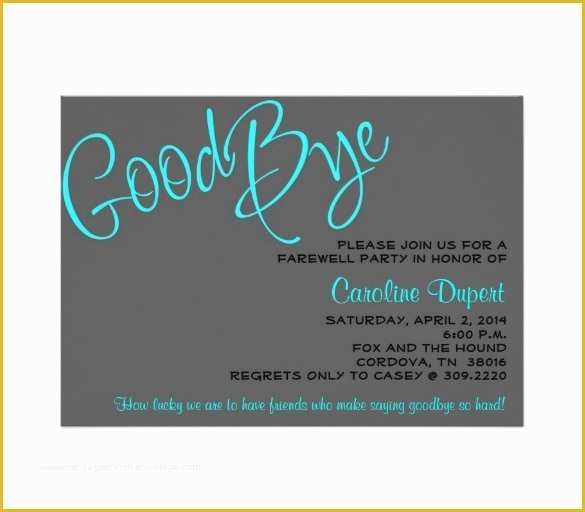 Farewell Party Invitation Template Free Of 14 Farewell Card Templates Psd Ai