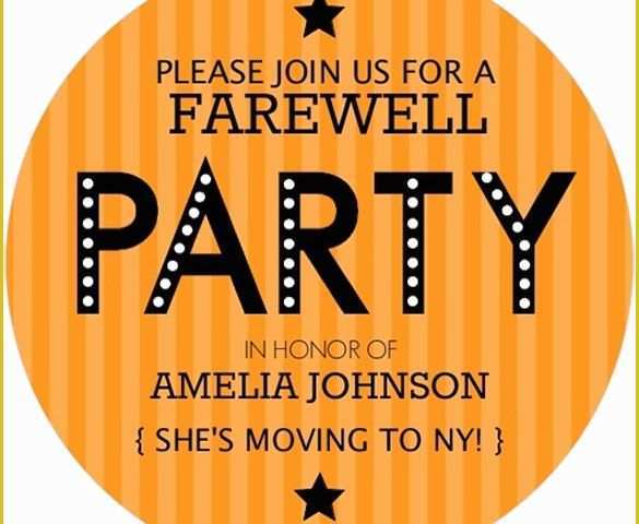 Farewell Party Invitation Template Free Of 16 Farewell Card Template Word Pdf Psd Eps