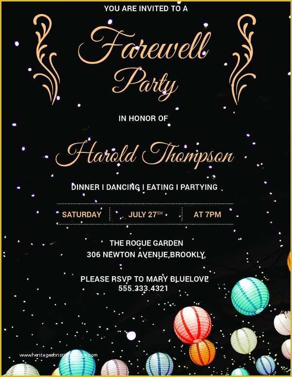 Farewell Party Invitation Template Free Of 26 Farewell Invitation Templates Psd Eps Ai
