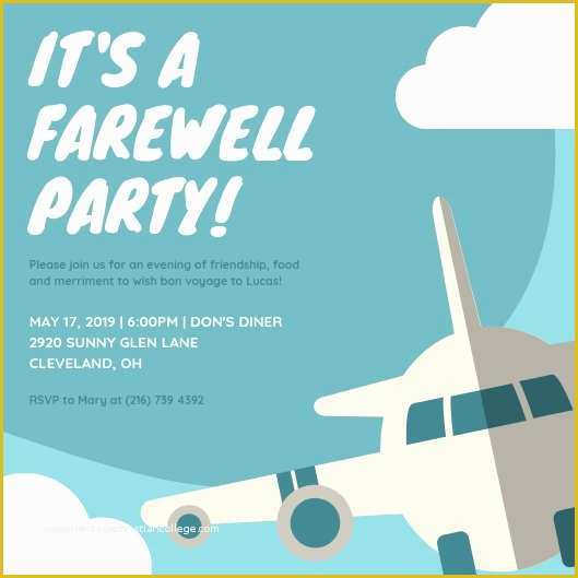 Farewell Party Invitation Template Free Of Customize 2 882 Farewell Party Invitation Templates