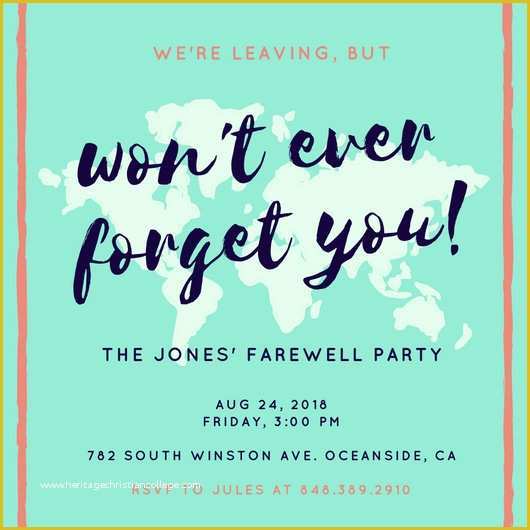 Farewell Party Invitation Template Free Of Customize 3 999 Farewell Party Invitation Templates