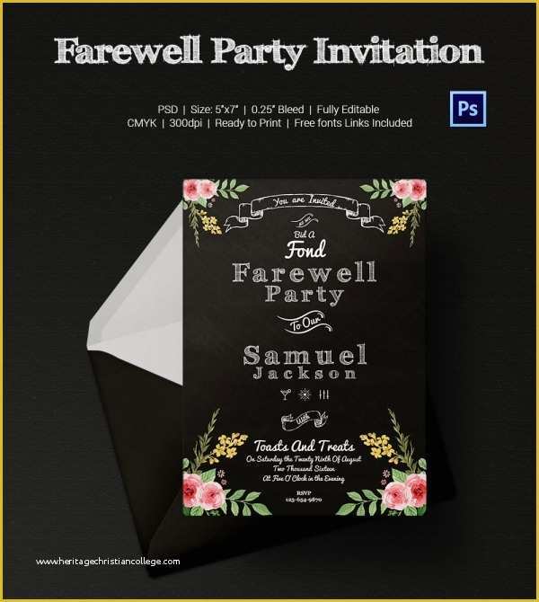 Farewell Party Invitation Template Free Of Farewell Party Invitation Template 25 Free Psd format