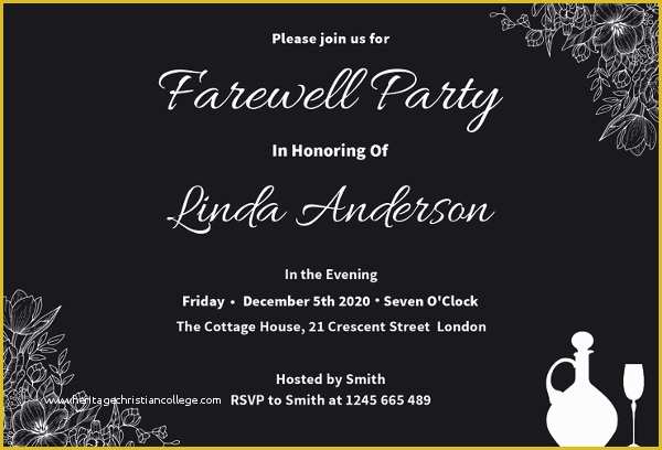 Farewell Party Invitation Template Free Of Farewell Party Invitation Template 29 Free Psd format