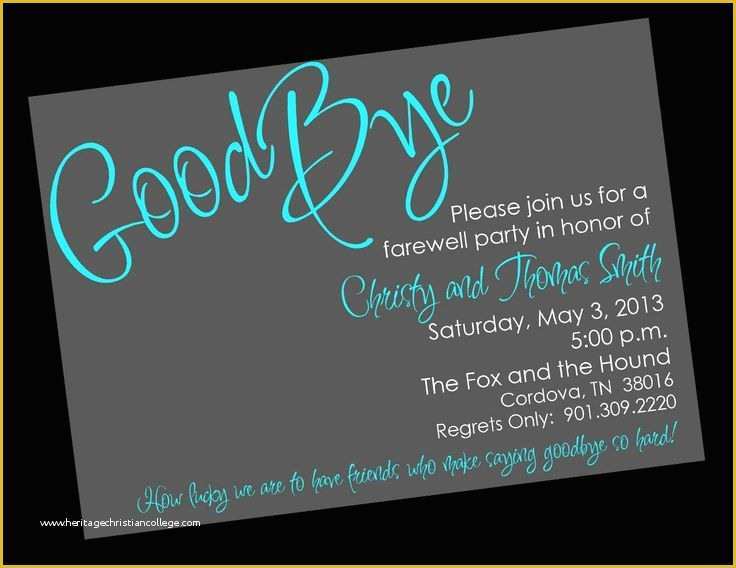 Farewell Party Invitation Template Free Of Free Printable Invitation Templates Going Away Party