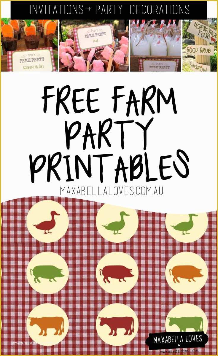 Farm Animal Party Invitation Templates Free Of 25 Best Ideas About Farm Party Invitations On Pinterest