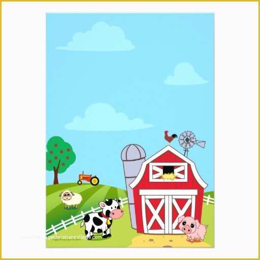 Farm Animal Party Invitation Templates Free Of Custom Farm Animal Baby Shower Invites Templates