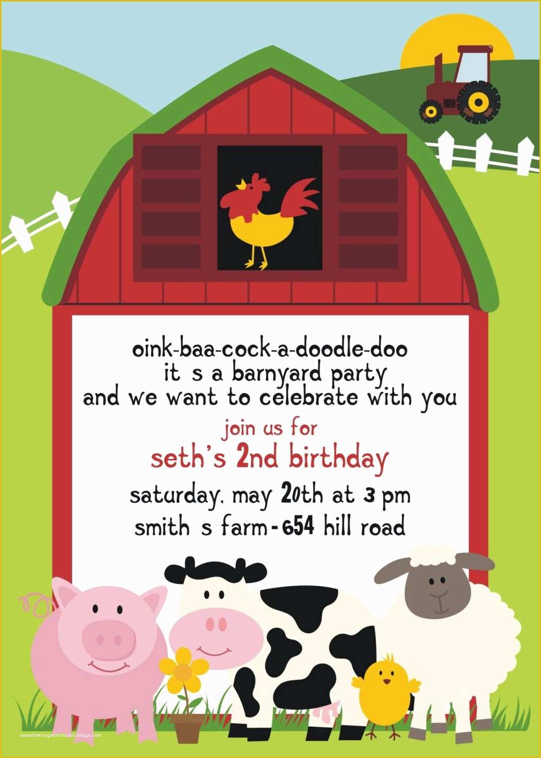 Farm Animal Party Invitation Templates Free Of Free Printable Barnyard Farm Invitation Template Like