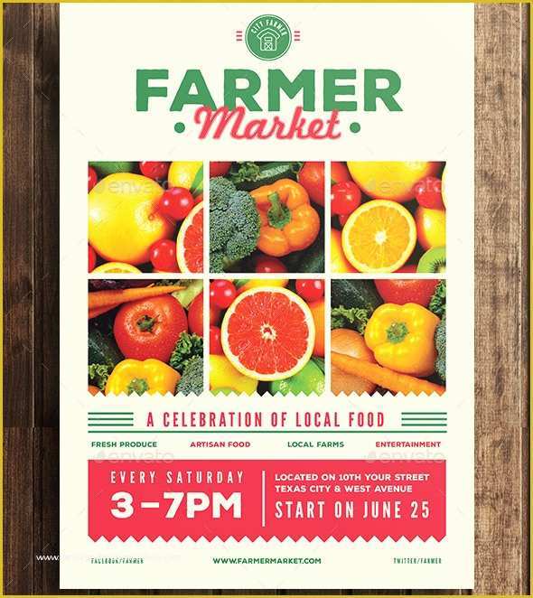 Farmers Market Flyer Template Free Of 23 Cool Flyer Templates for Farm Business – Design Freebies