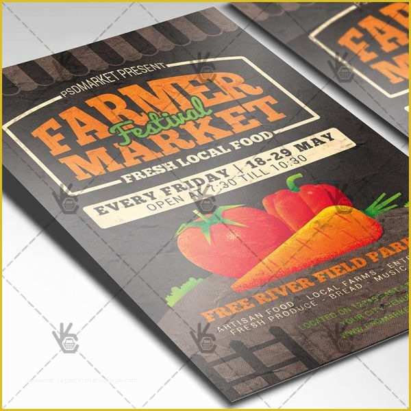 Farmers Market Flyer Template Free Of Farmer Market Festival Premium Flyer Psd Template