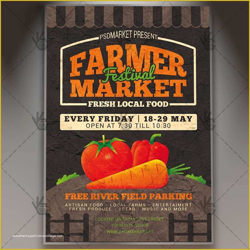 Farmers Market Flyer Template Free Of Farmer Market Festival Premium Flyer Psd Template