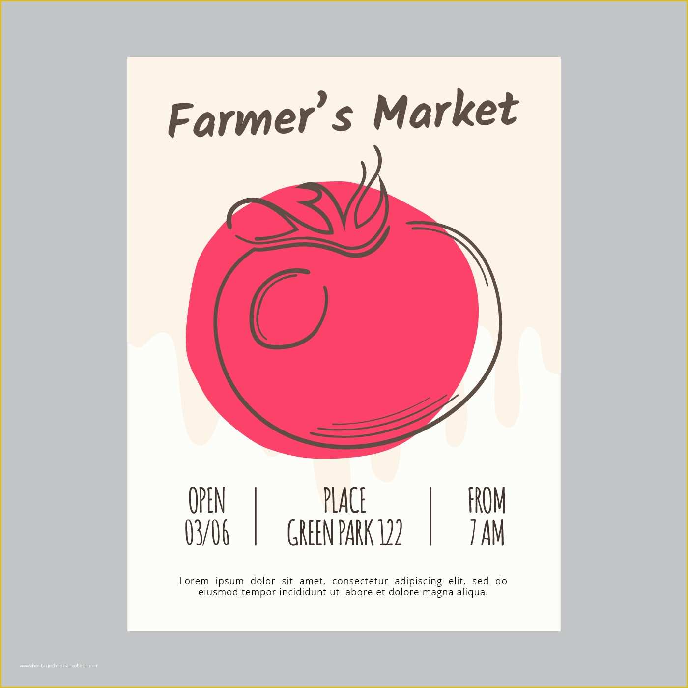 Farmers Market Flyer Template Free Of Farmers Market Flyer Template Download Free Vector Art