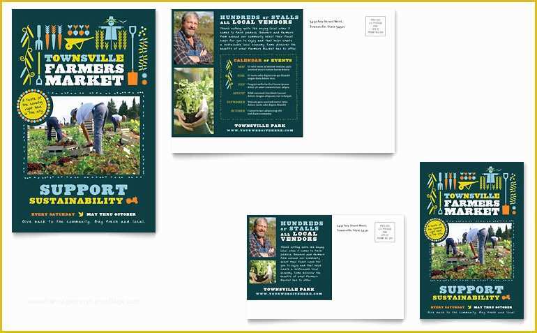 Farmers Market Flyer Template Free Of Farmers Market Postcard Template Word & Publisher