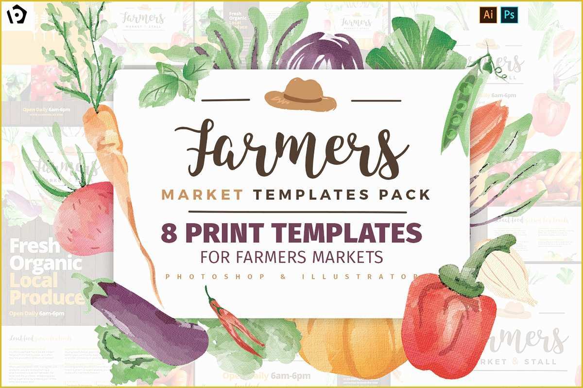 Farmers Market Flyer Template Free Of Farmers Market Print Design Template Pack for Premium Members