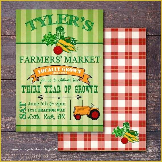 Farmers Market Flyer Template Free Of Items Similar to Farmers Market Invitation Picnic Party