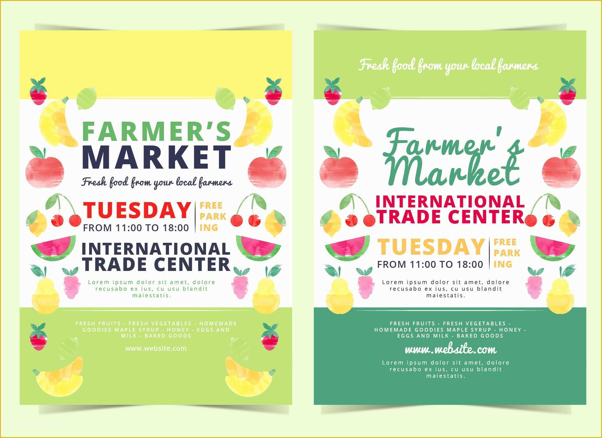 Farmers Market Flyer Template Free Of Vector Farmers Market Flyer Download Free Vector Art