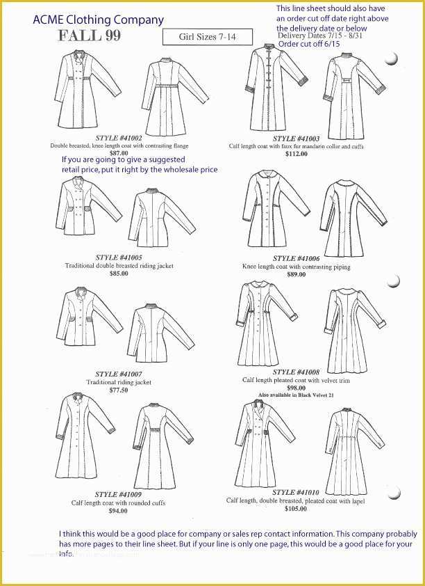 Fashion Line Sheet Template Download Free Of 29 Of Line Sheet Apparel Template