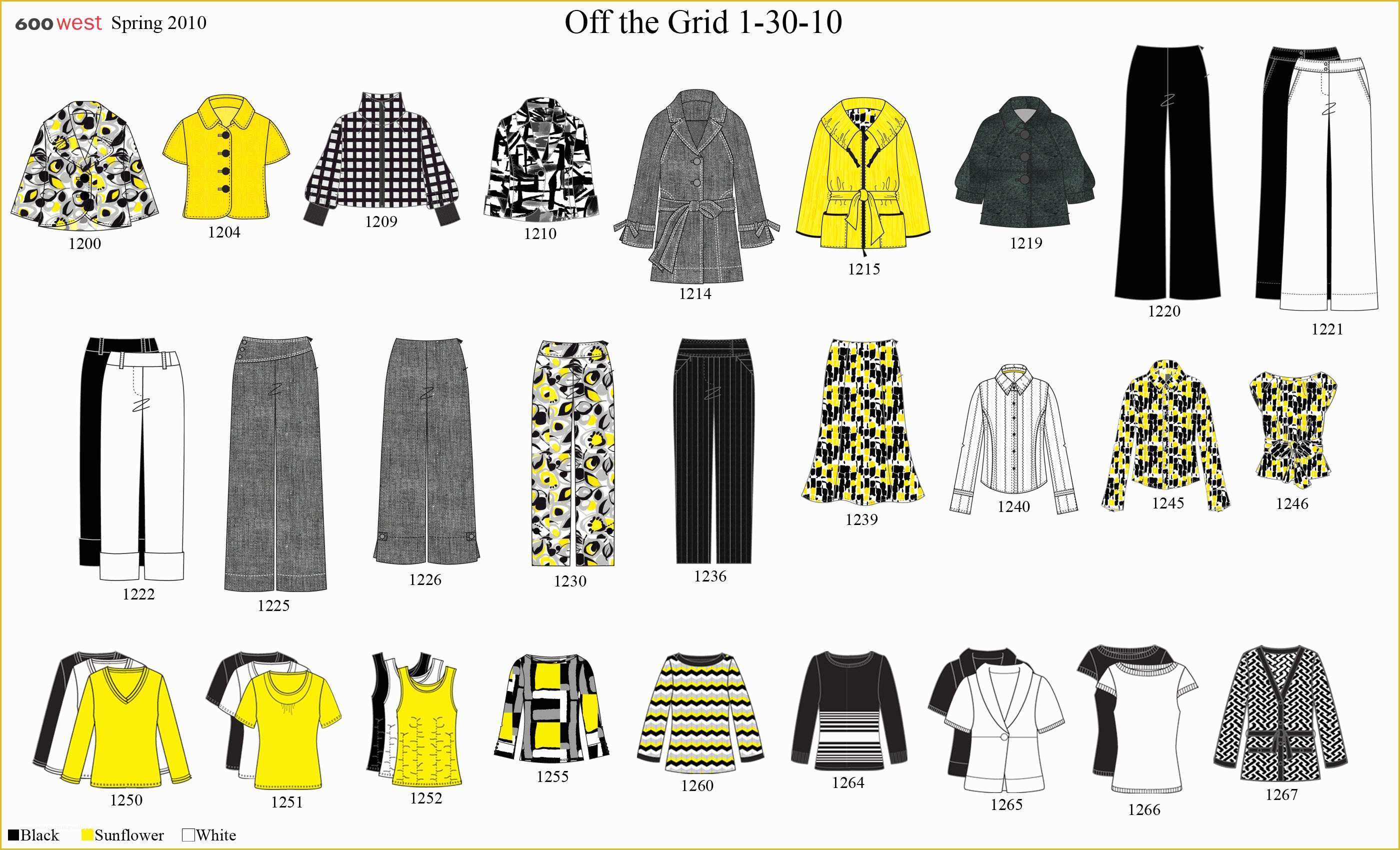 Fashion Line Sheet Template Download Free Of 600 West Spring 2010 Sportswear Collection