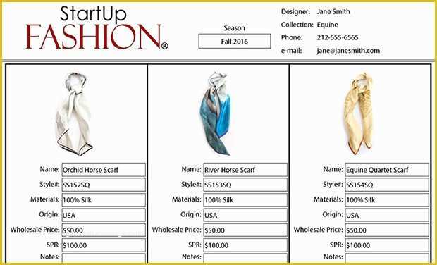 Fashion Line Sheet Template Download Free Of How to Create A Line Sheet