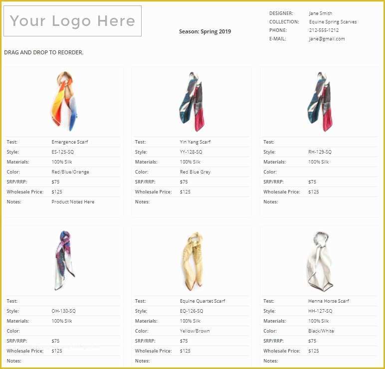 Fashion Line Sheet Template Download Free Of How to Create A Line Sheet