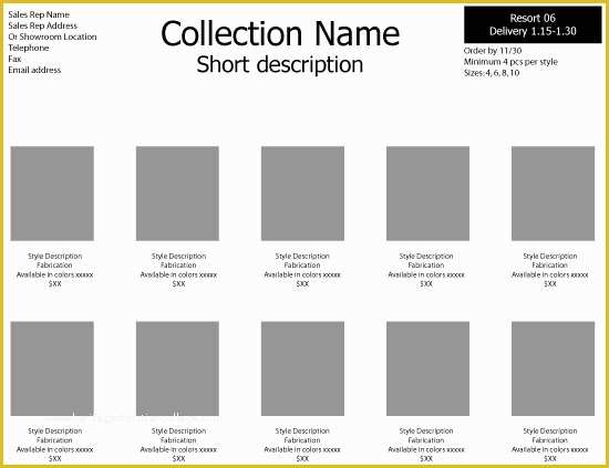 Fashion Line Sheet Template Download Free Of How to Make A Line Sheet Pt 2 – Fashion Incubator