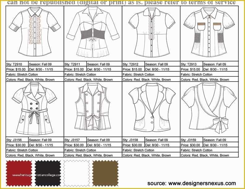 Fashion Line Sheet Template Download Free Of Learning the Lingo Fashion Terms to Know