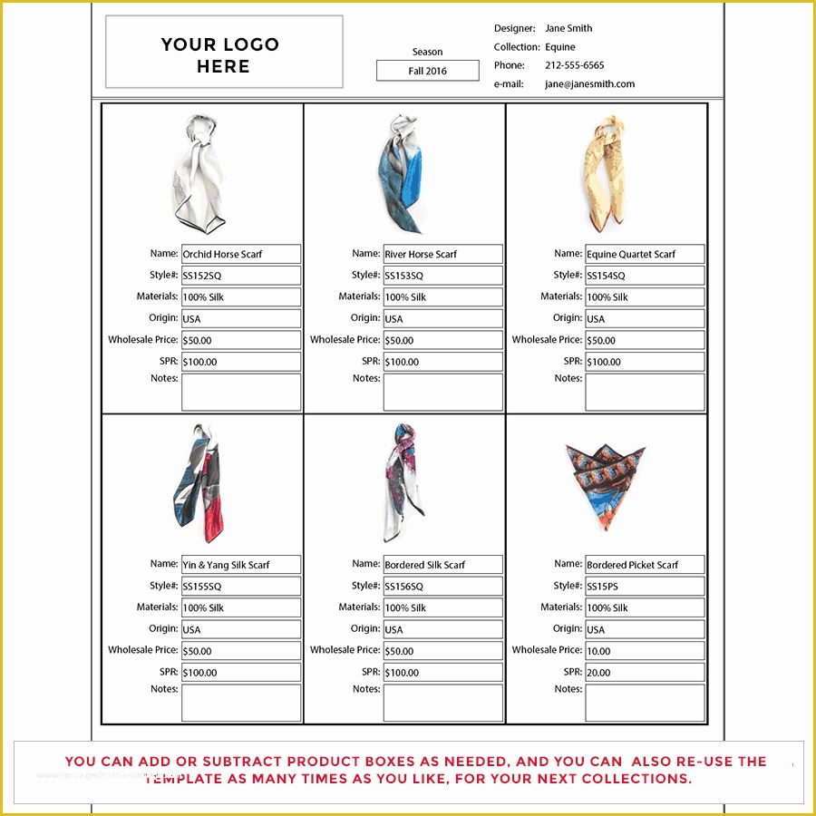 Fashion Line Sheet Template Download Free Of wholesale Line Sheet Template