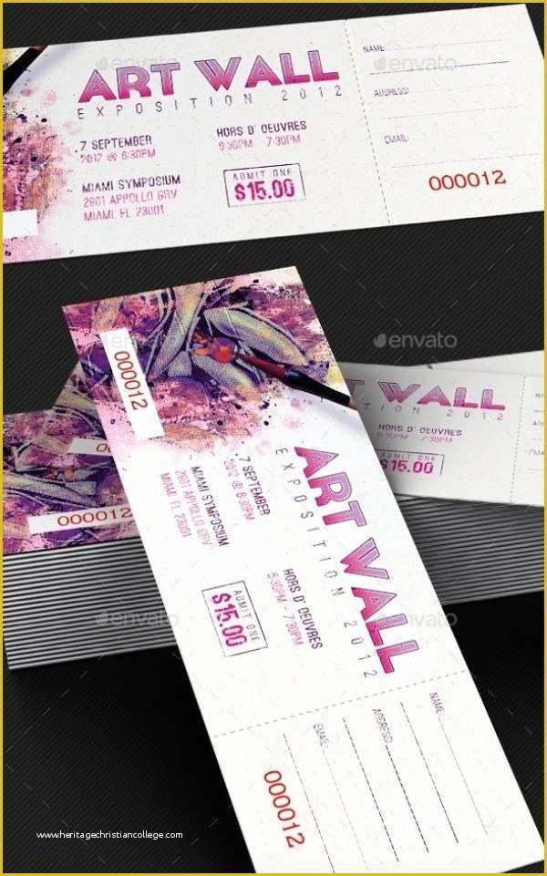 Fashion Show Ticket Template Free Of 46 Print Ready Ticket Templates Psd for Various Types Of