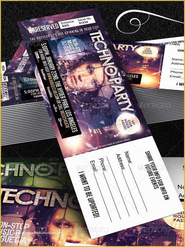 Fashion Show Ticket Template Free Of 46 Print Ready Ticket Templates Psd for Various Types Of