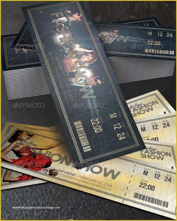 Fashion Show Ticket Template Free Of 46 Print Ready Ticket Templates Psd for Various Types Of