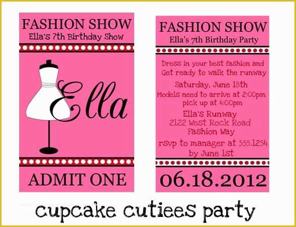 Fashion Show Ticket Template Free Of Fashion Show Vip Lanyard Badge Custom Invites Digital