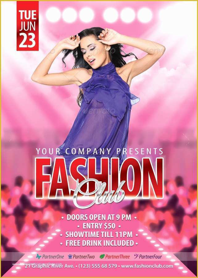 Fashion Show Ticket Template Free Of Free Fashion Show Flyer Template Fashion Show Templates