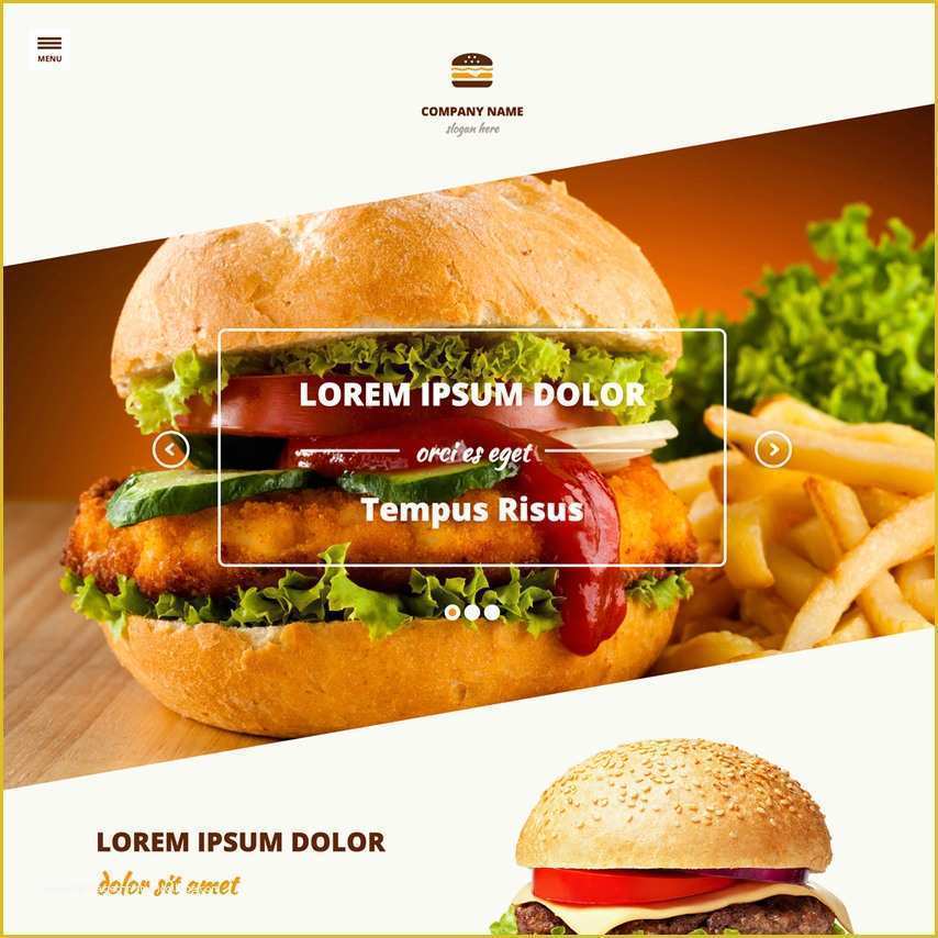 Fast Food Website Template Free Download Of Burger Bar Responsive Website Template