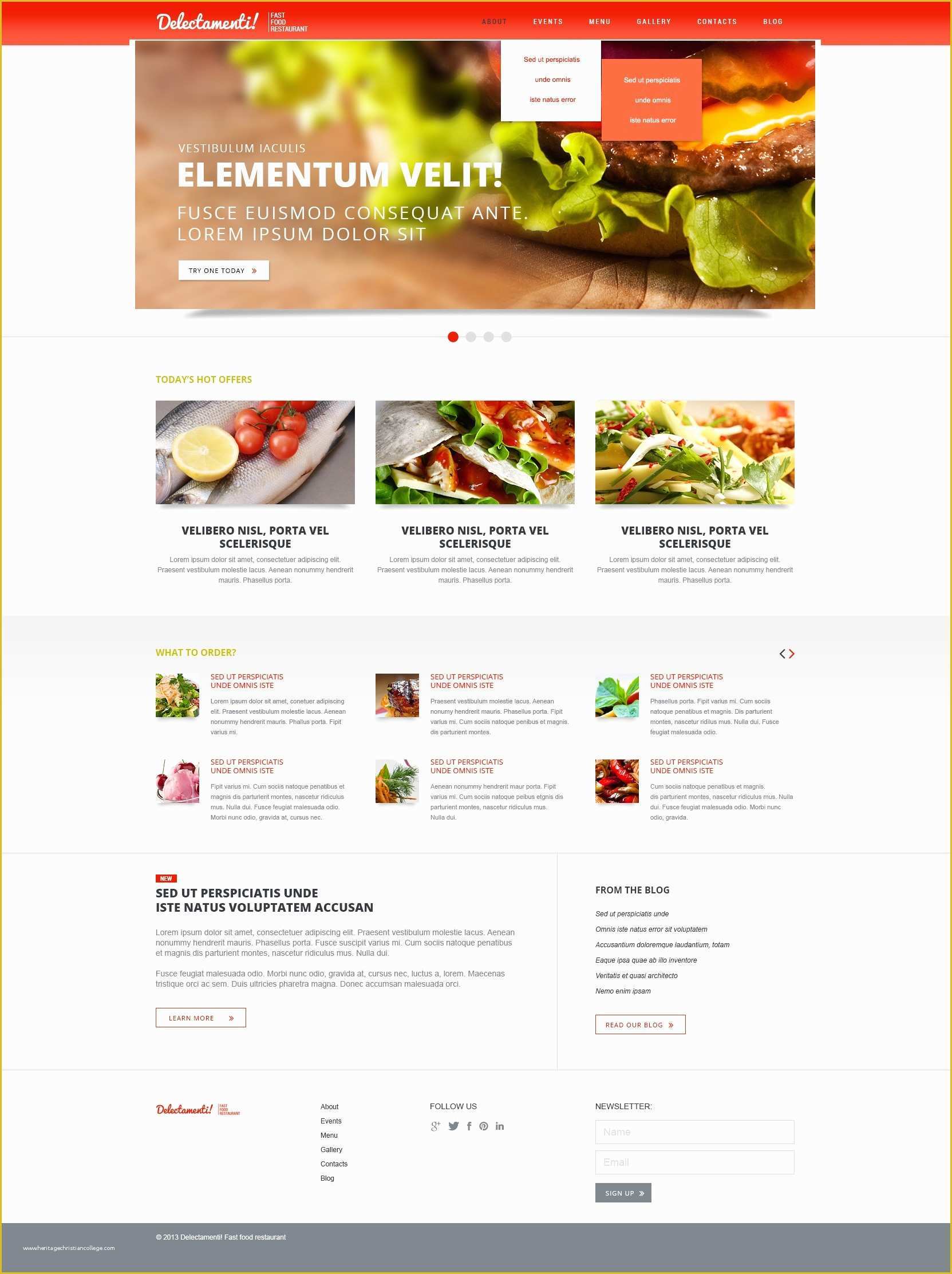Fast Food Website Template Free Download Of Fast Food Restaurant Joomla Template