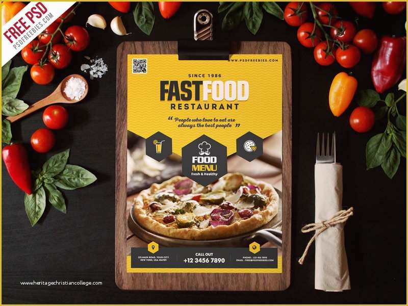 Fast Food Website Template Free Download Of Fast Food Restaurant Menu Flyer Template Psd