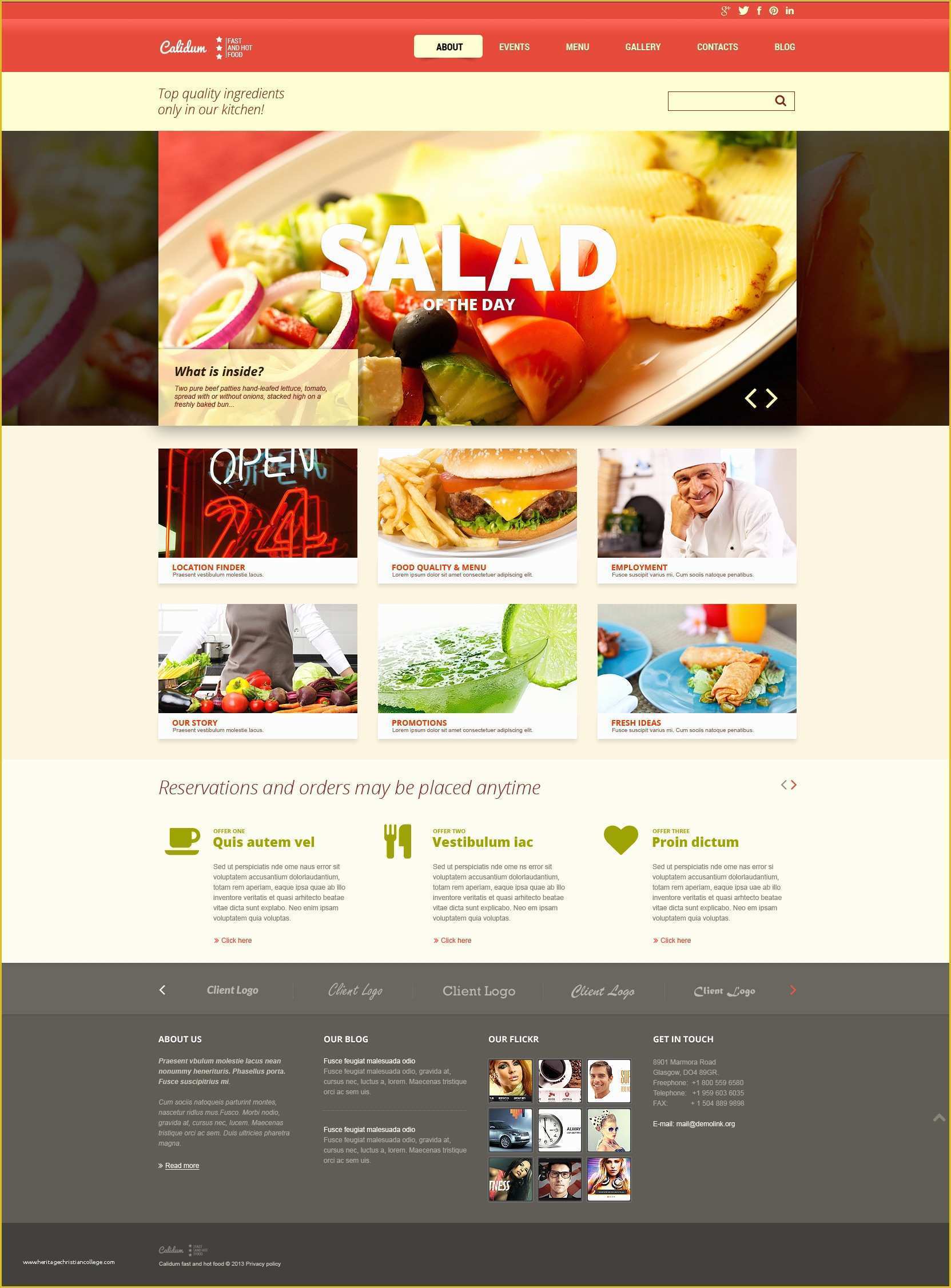 Fast Food Website Template Free Download Of Fast Food Restaurant Responsive Joomla Template