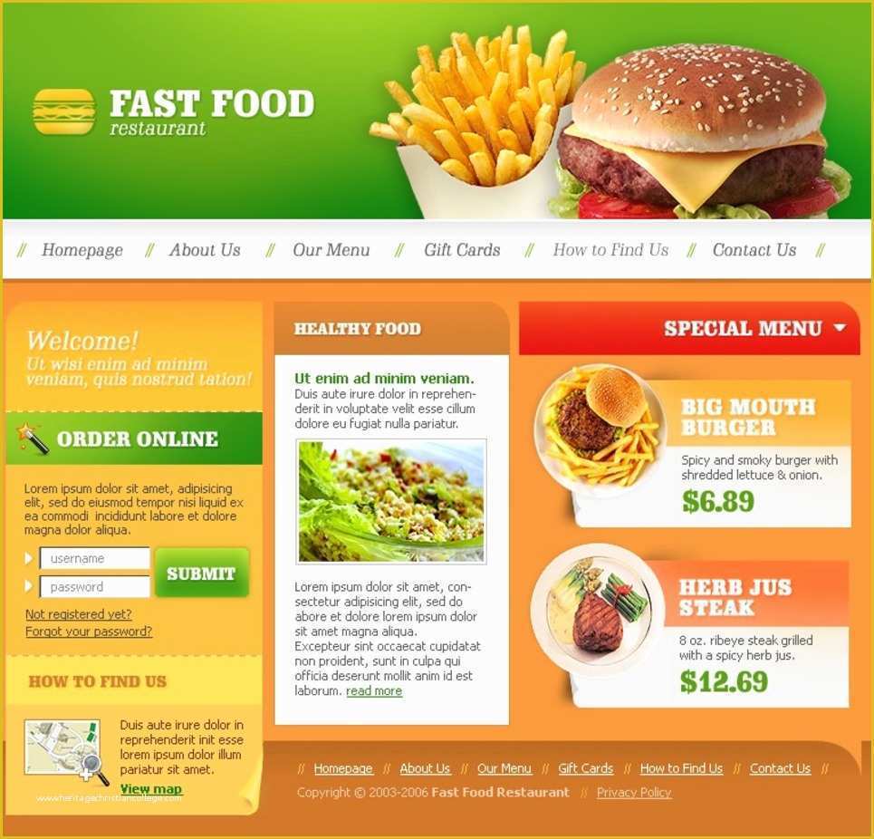 Fast Food Website Template Free Download Of Fast Food Restaurant Turnkey Website 1 0