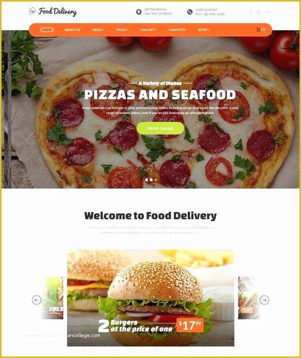 Fast Food Website Template Free Download Of Food Delivery Website Template Quick Food Fast Restaurant