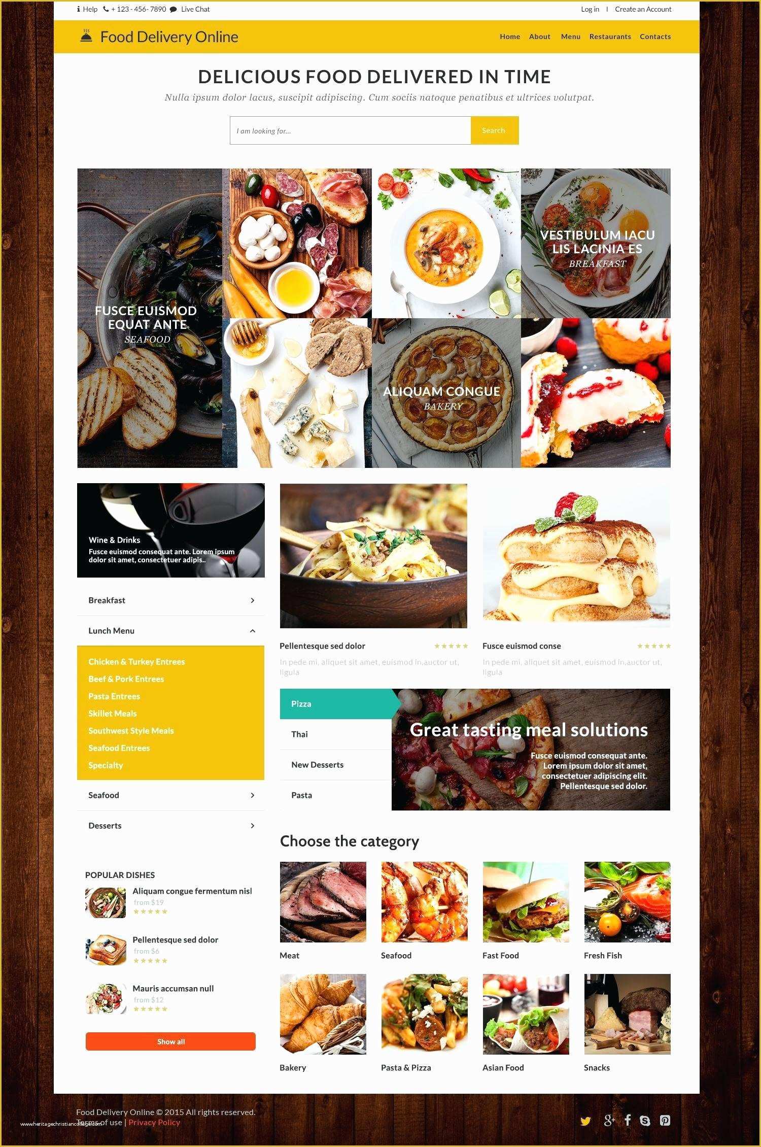 Fast Food Website Template Free Download Of Food Delivery Website Template Quick Food Fast Restaurant