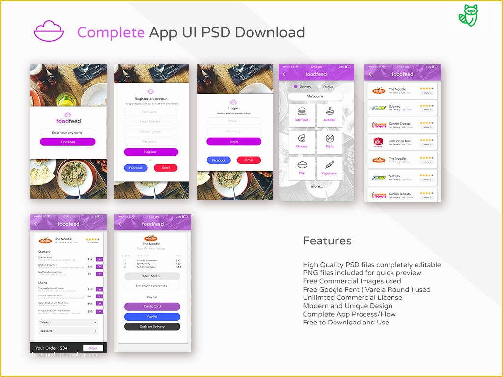 Fast Food Website Template Free Download Of Free Psd Food Delivery App On Behance