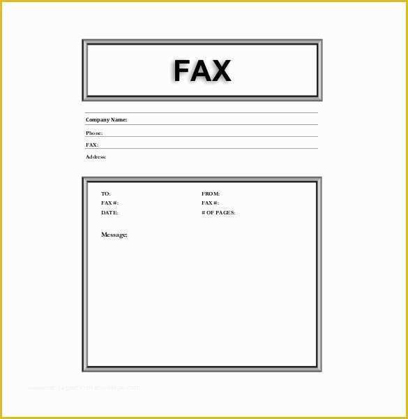 Fax Cover Sheet Template Free Of 10 Fax Cover Sheet Templates Free Sample Example