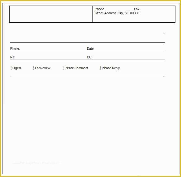Fax Cover Sheet Template Free Of 11 Fax Cover Sheet Doc Pdf
